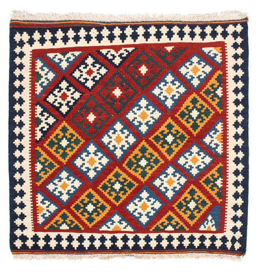 Kelim Teppich - Oriental 100 x 97 cm - dunkelrot