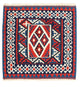 Kelim Teppich - Oriental 100 x 100 cm - rot