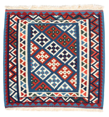 Kelim Teppich - Oriental 104 x 101 cm - blau