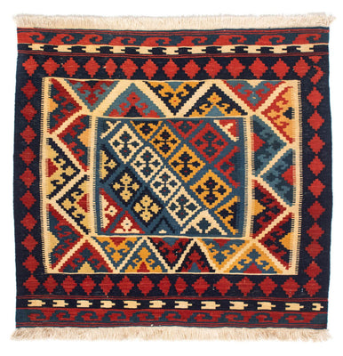 Kelim Teppich - Oriental 110 x 109 cm - rot