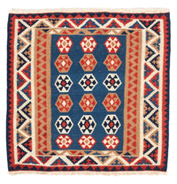 Tappeto Kelim - Orientale quadrato  - 104 x 102 cm - blu