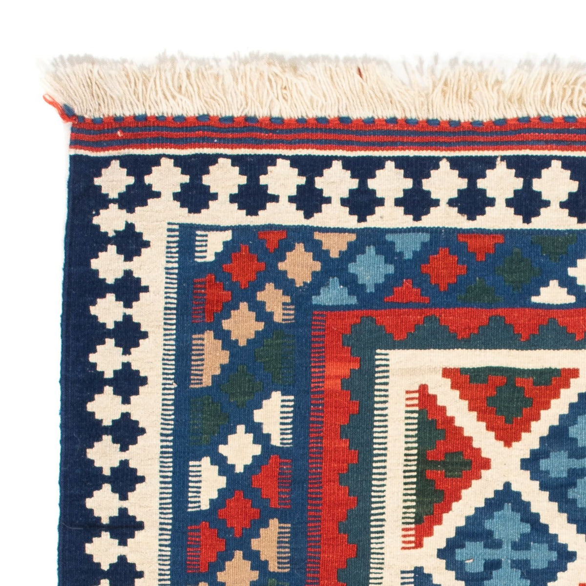 Kelim Teppich - Oriental 103 x 100 cm - dunkelblau