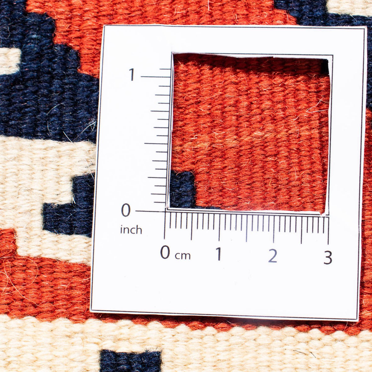 Tapis Kelim - Oriental carré  - 106 x 103 cm - rouge