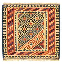 Tapis Kelim - Oriental carré  - 106 x 102 cm - or