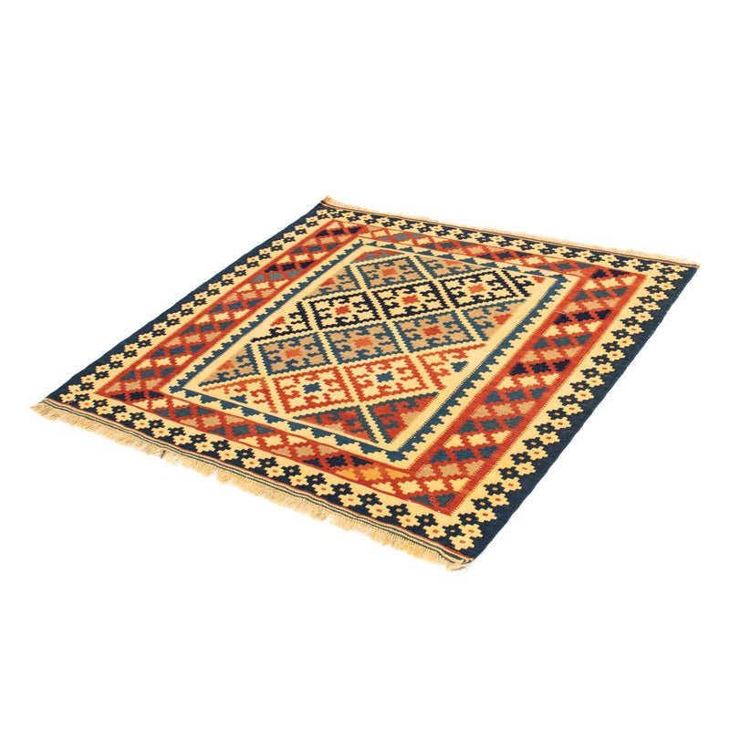 Tapis Kelim - Oriental carré  - 106 x 102 cm - or