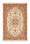 Tapis de Tabriz - 50 rangs Tapis 100x154cm - Tapis persan - beige - Rectangle / Beige / 100 x 154 cm Rectangle