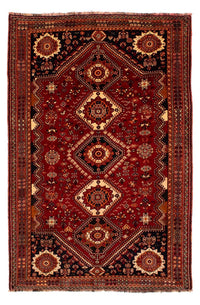 Tapis persan - Nomadic - 272 x 185 cm - rouge foncé