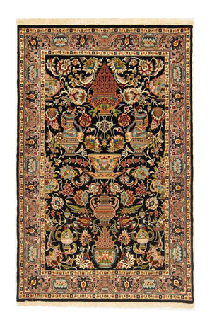 Perserteppich - Ghom 156 x 102 cm - schwarz