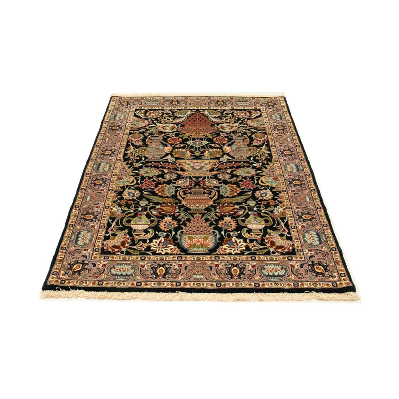 Perserteppich - Ghom 156 x 102 cm - schwarz