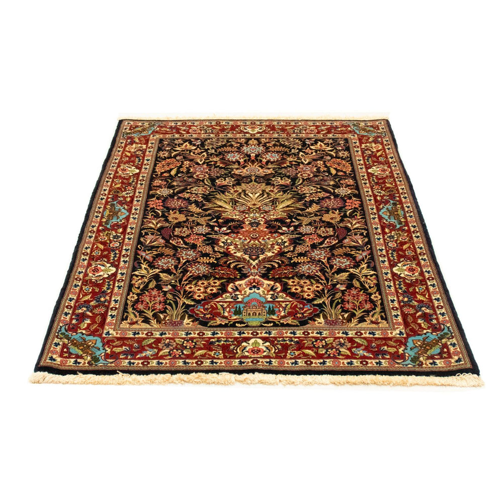 Perserteppich - Ghom 156 x 102 cm - schwarz