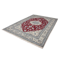 Tapis persan - Nain carré  - 202 x 191 cm - rouge foncé