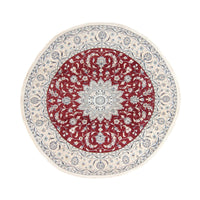 Tapis persan - Nain ronde  - 250 x 250 cm - rouge foncé