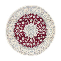 Tapis persan - Nain - Royal - 250 x 250 cm - rouge foncé