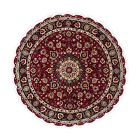 Tapis persan - Tabriz - Royal ronde  - 150 x 150 cm - rouge foncé
