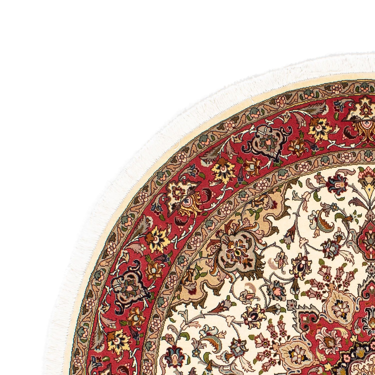 Tabriz - 50 Raj Tappeto 148x148cm - Tappeto persiano - beige