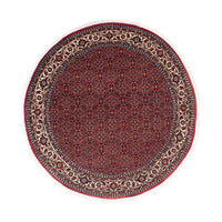 Tapis persan - Bidjar ronde  - 160 x 160 cm - rouge foncé