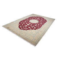 Tapis persan - Nain - 300 x 202 cm - rouge foncé