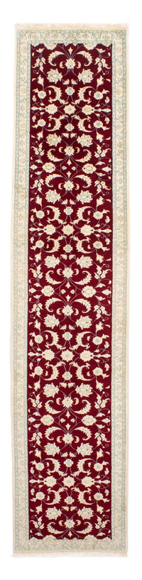 Tapis de couloir Tapis persan - Nain - 382 x 83 cm - rouge foncé