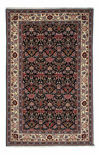 Tapis persan - Ghom - 210 x 132 cm - bleu foncé
