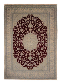 Tapis persan - Nain - 341 x 248 cm - rouge foncé