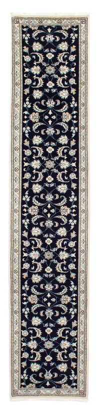 Tapis de couloir Tapis persan - Nain - 400 x 77 cm - bleu foncé