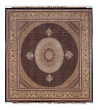 Tappeto Persero - Tabriz quadrato  - 310 x 302 cm - marrone scuro