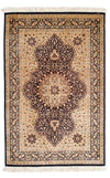 Tapis de Qom Tapis 78x118cm - Tapis persan - Rectangle / Marron clair / 78 x 118 cm Rectangle