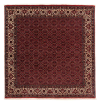 Tapis persan - Bidjar carré  - 212 x 205 cm - rouge foncé