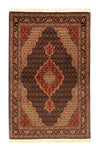 Täbriz - 50 Raj Teppich 100x158cm - Perserteppich - Rechteckig / Schwarz / 100 x 158 cm Rechteckig