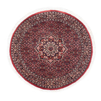 Tapis persan - Bidjar ronde  - 100 x 100 cm - rouge foncé