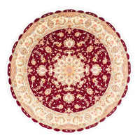 Tapis persan - Tabriz - Royal ronde  - 150 x 150 cm - rouge foncé