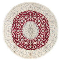 Tapis persan - Nain - Royal ronde  - 292 x 292 cm - rouge foncé