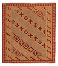 Tapis Kelim - Oriental carré  - 165 x 161 cm - rouge foncé