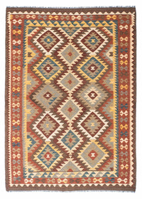 Tapis Kelim - Oriental - 210 x 150 cm - marron clair
