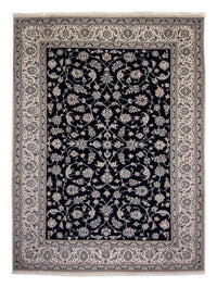 Tapis persan - Nain - 338 x 245 cm - bleu foncé