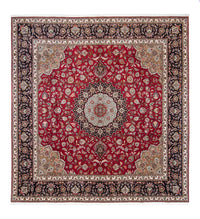Tappeto Persero - Tabriz quadrato  - 303 x 300 cm - rosso scuro