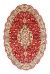 Tapis de Tabriz - 50 rangs Tapis 130x200cm - Tapis persan - rouge - Ovale / Rouge / 130 x 200 cm Ovale
