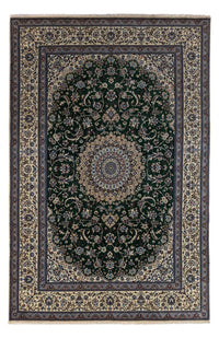 Tapis persan - Nain - Royal - 354 x 245 cm - vert foncé