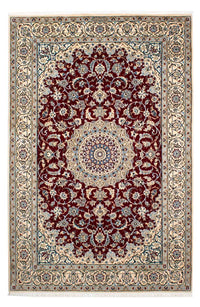 Tapis persan - Nain - Royal - 242 x 155 cm - rouge foncé