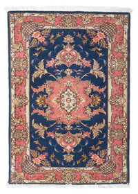 Tappeto Persero - Tabriz - Reale - 82 x 58 cm - blu scuro