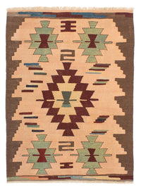 Tapis Kelim - Oriental - 158 x 120 cm - marron clair