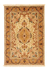 Tapis de Tabriz - 50 rangs Tapis 101x148cm - Tapis persan - beige - Rectangle / Beige / 101 x 148 cm Rectangle