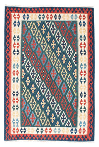 Tappeto Kelim - Orientale - 193 x 131 cm - blu