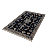 Tapis persan - Nain - Royal - 147 x 96 cm - bleu foncé