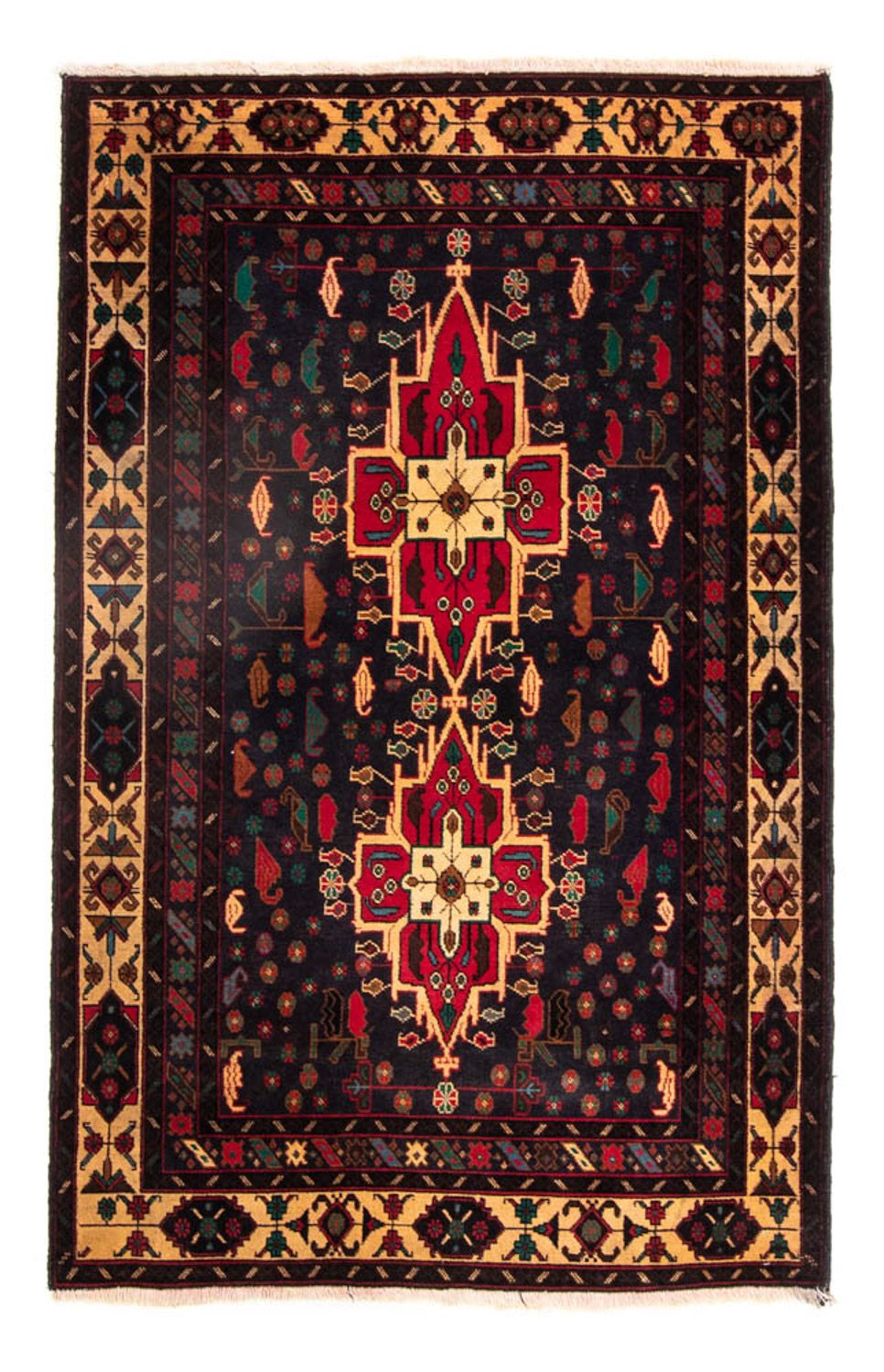 Belutsch Teppich 180 x 115 cm - dunkelblau