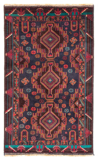 Tapis de couloir Tapis Belutsch - 194 x 108 cm - rouge foncé