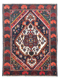 Tapis persan - Nomadic - 143 x 107 cm - bleu foncé