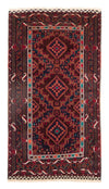 Tapis Belutsch 105x197cm - Tapis persan - rouge foncé - Tapis de couloir / Rouge foncé / 105 x 197 cm Tapis de couloir