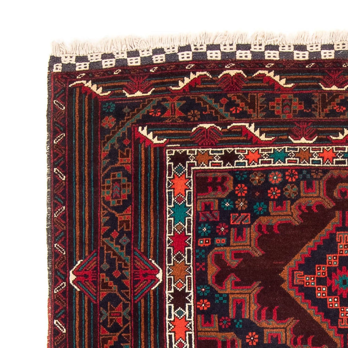 Belutsch Teppich 105x197cm - Orientteppich - dunkelrot