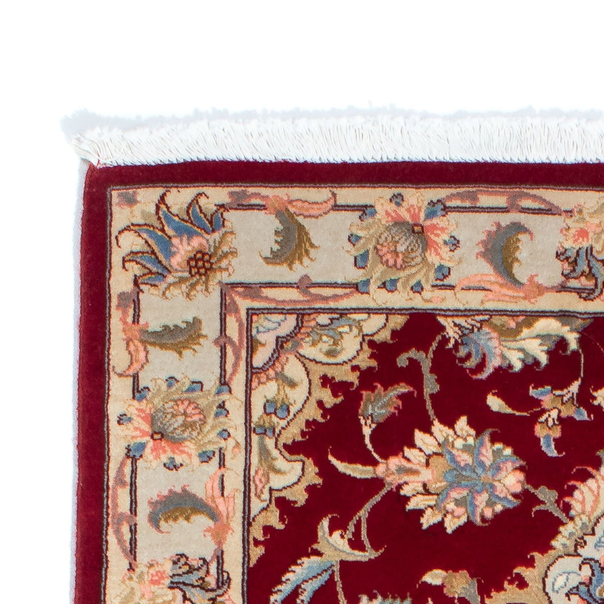 Täbriz - 50 Raj Teppich 83x213cm - Perserteppich - dunkelrot